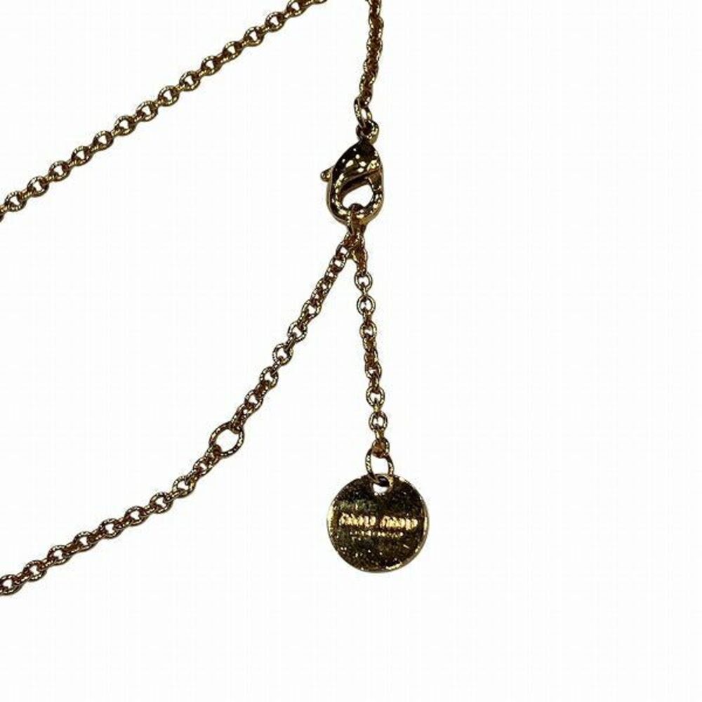 Miu Miu M Logo Pearl Necklace - Picture 6 of 9